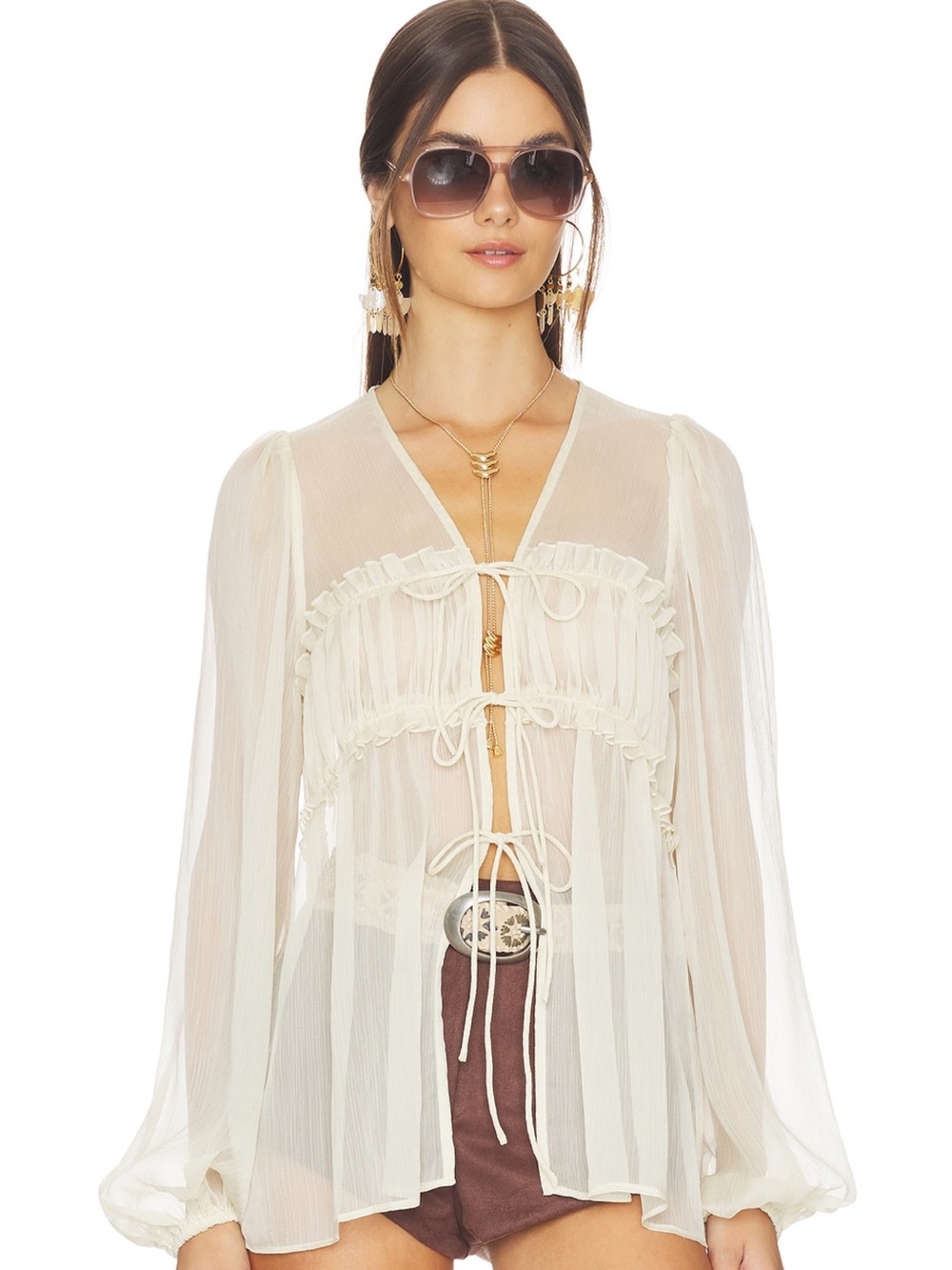 Bardot Ashton sheer top